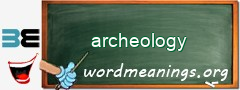 WordMeaning blackboard for archeology